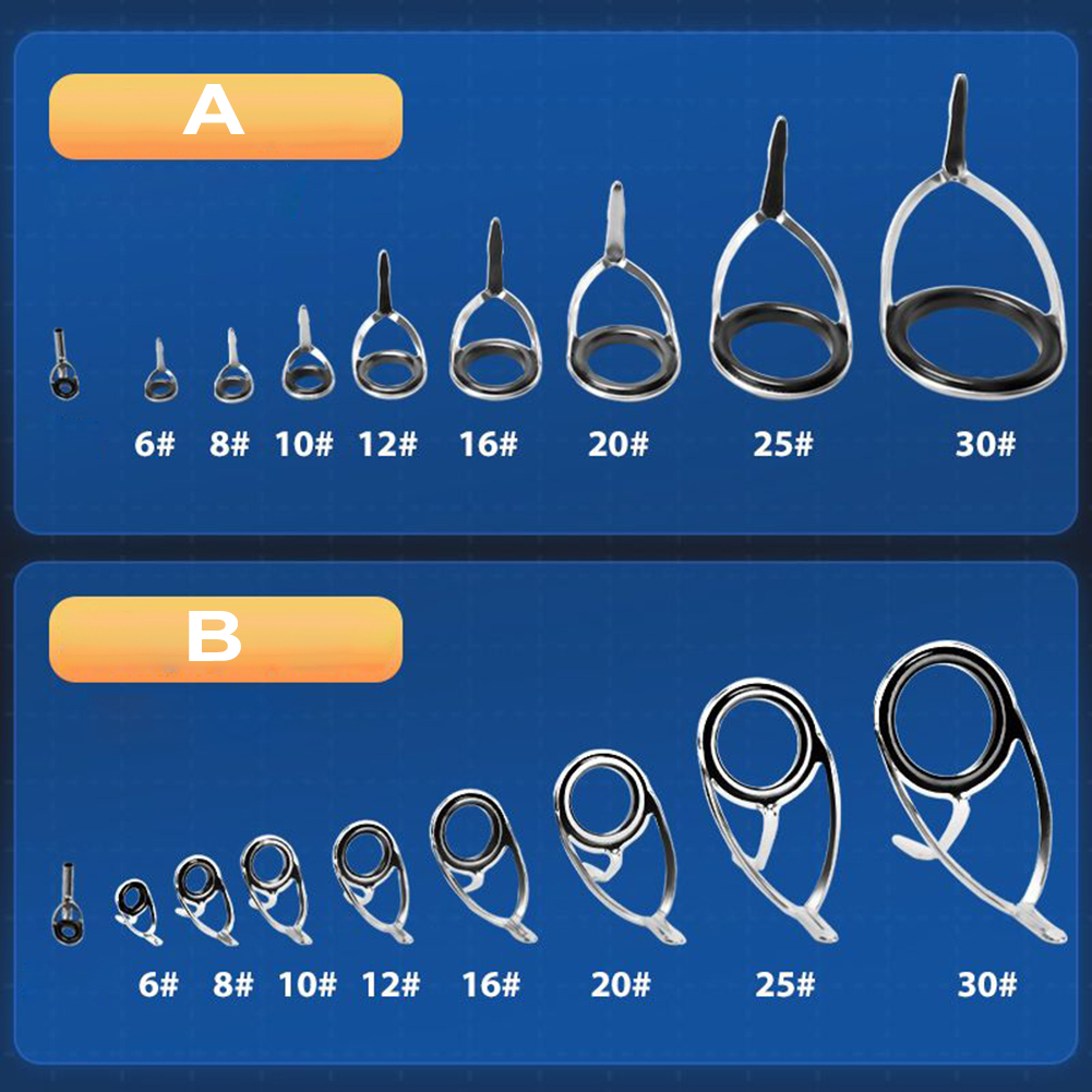 Fishing Rod Repair Kit - 9 шт., набор керамических направляющих для