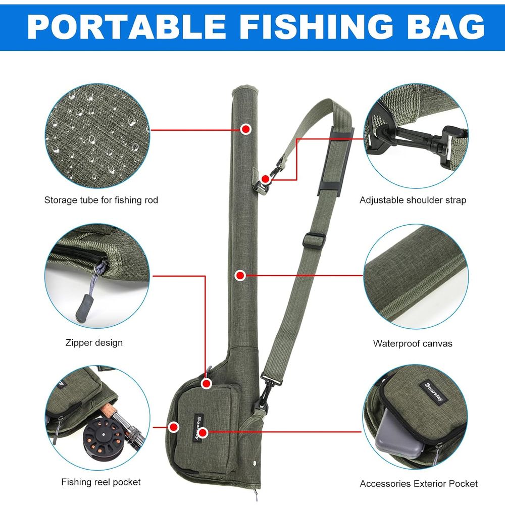 Портативный рыболовный набор:  – обзор и цена Fishing Rod Case
