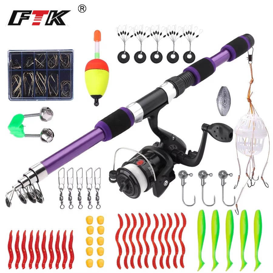 FTK 1,8 м портативная спиннинг – обзор и цена Fishing Rod Combo